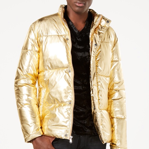 metallic gold fila jacket